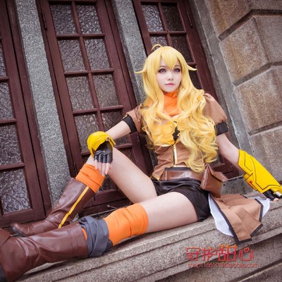 {甜心家}包邮RWBY.Yang Xiao Long Yellow（阳小龙）cosplay假发