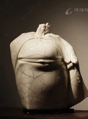 观沧海历史人物高档摆件德化白瓷