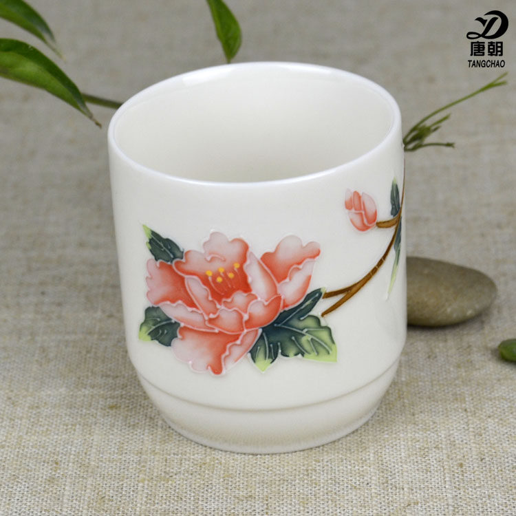 包邮大号手工手绘茶具茶杯 品茗杯主人杯茶盅 陶瓷功夫茶道零配件