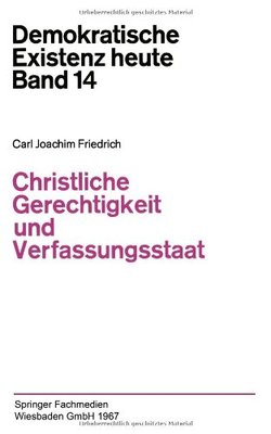 【预售】Christliche Gerechtigkeit Und Verfassungsstaat