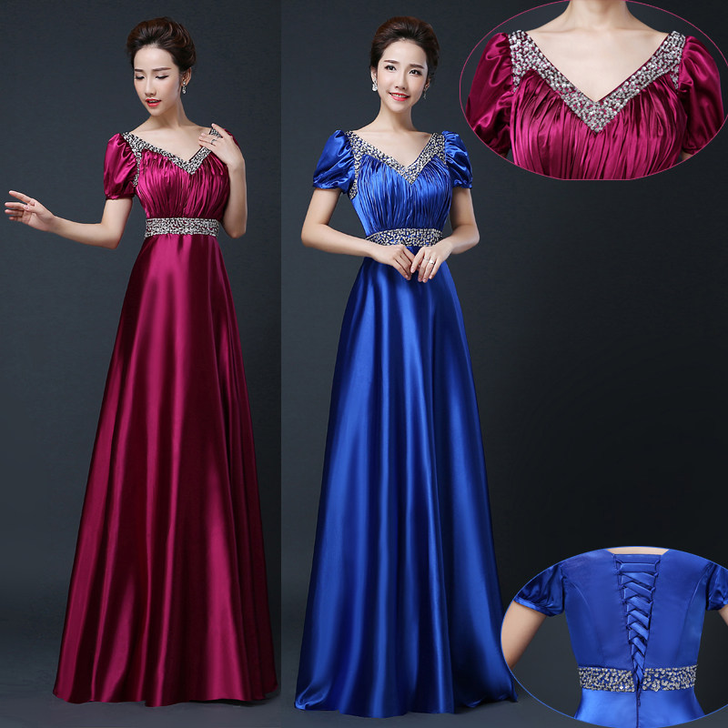 演出服女2019新款晚礼服女大合唱长裙演出服姐妹团新娘结婚敬酒服在类目 女装/女士精品, 婚纱/旗袍/礼服, 礼服/晚装中 - 来自Buy2taobao.com提供专业的淘宝代购服务