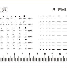 高精密点线规 污点规点污卡 菲林尺卡规测量具 外观QC品质验JX001