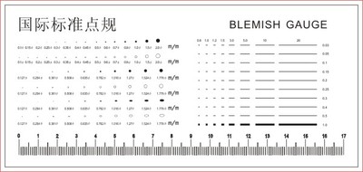 高精密点线规 污点规点污卡 菲林尺卡规测量具 外观QC品质验JX001