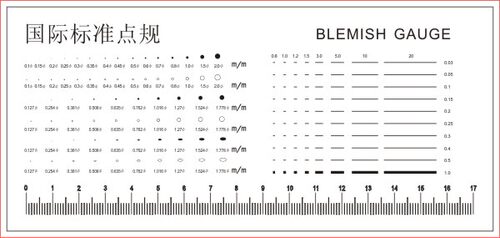 高精密点线规 污点规点污卡 菲林尺卡规测量具 外观QC品质验JX001