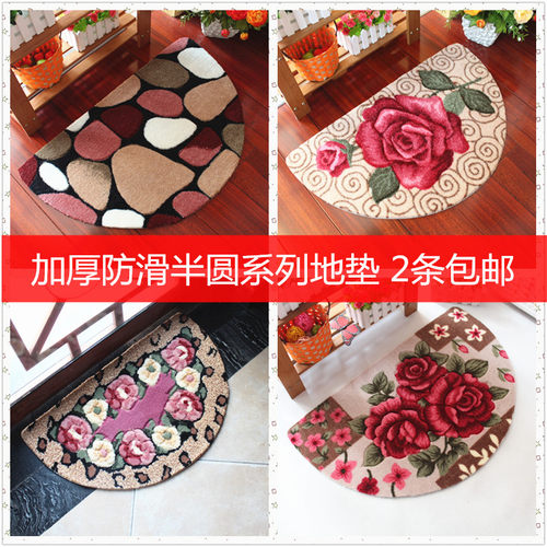 半圆石头玫瑰花系列厕所浴室门垫