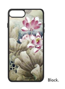 适用于iPhone荷花墨绿色荷叶莲蓬Xr手机壳max保护套678pro硅胶112