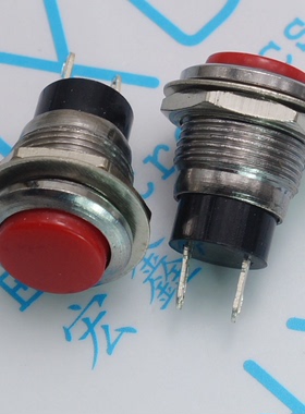 DS-318 红色按钮开关 安装孔12MM 无锁开关 自复位  按键开关