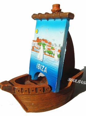 西班牙建筑风景帆船旅游纪念品