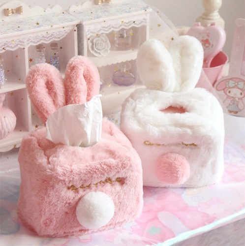 包邮可爱毛绒球球软妹粉色纸巾套