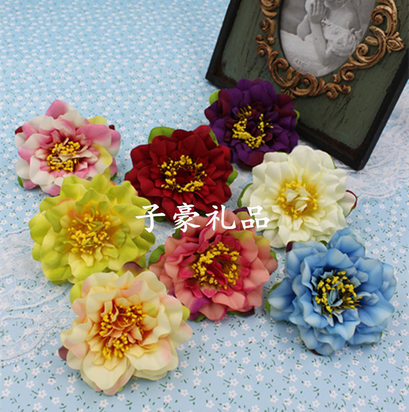 仿真野兰花绢花花头 diy装饰花头花鞋花 7CM