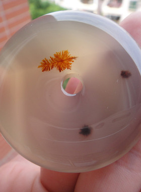 天然冰种玉髓玛瑙平安扣挂件吊坠