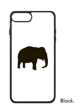 适用于iPhone黑色大象动物剪影Xr手机壳max保护套678plus硅胶11