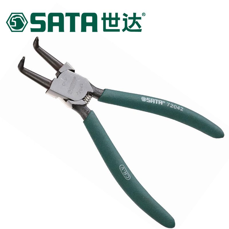 世达工具弯卡黄钳内卡簧钳5寸挡圈钳卡环钳子72041 72042 72043