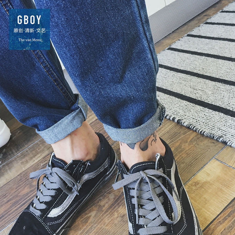 Jeans pour jeunesse droite en vrac en coton pour automne - Ref 1482872 Image 5