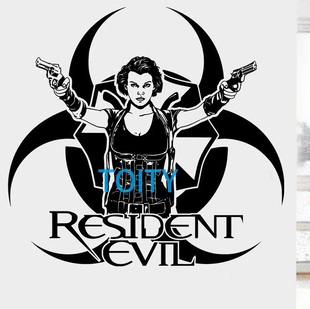 裝 電影生化危機女主角Alice Evil Resident 飾墻貼紙 艾麗絲貼畫