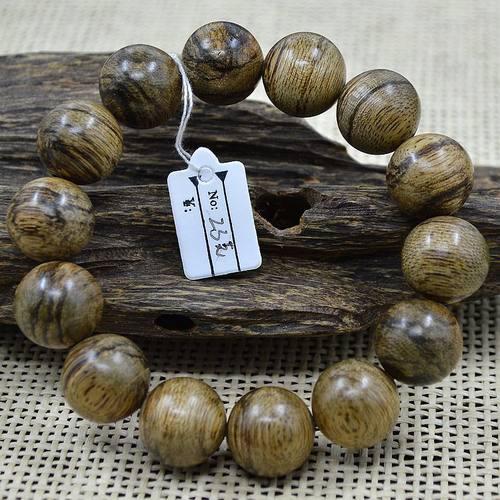 印尼加里曼丹老料沉香手串1.6cm16mm品相香韵23克批  发