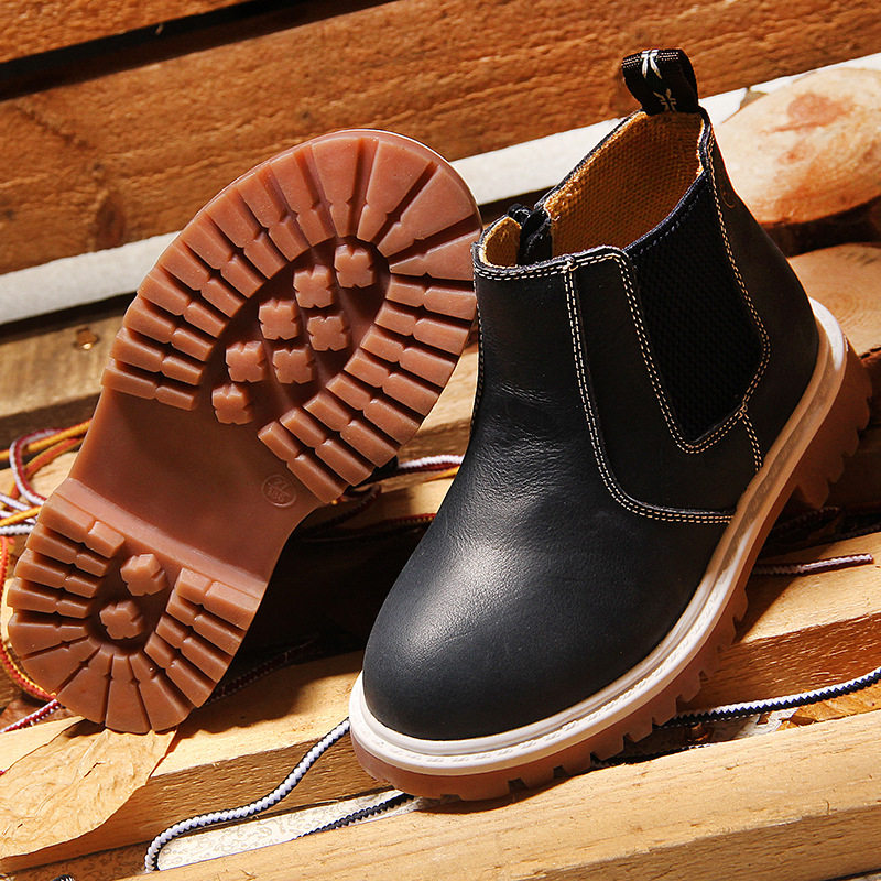 Chaussures enfants en cuir suture de voiture - semelle tendon - Ref 1003985 Image 5