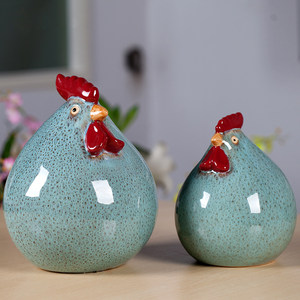 美国田园之家陶瓷肥鸡饰品吉祥礼品陶瓷鸡家居饰品新产品