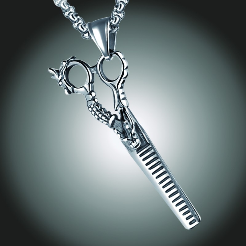 个性复古长款剪刀男士项链发型师理发钛钢吊坠潮流嘻哈创意配饰品,饰品/流行首饰/时尚饰品新,项链,淘宝优惠券,粉丝福利购,淘宝优惠卷