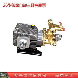 22 26 30 60型新物理条纹自动卸三缸柱塞泵 农用高压打药机喷雾器