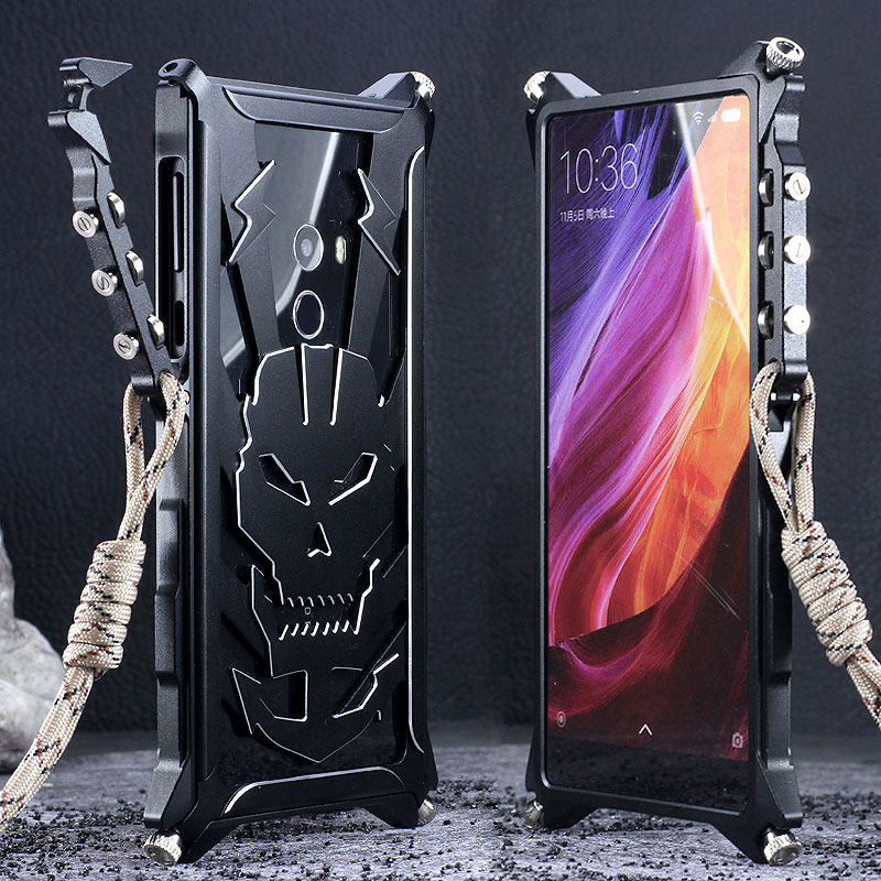 SIMON Mechanical Arm Skull Punk Premium Aluminum Metal Bumper Shockproof Case Cover for Xiaomi Mi MIX