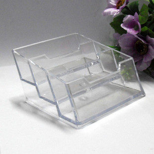 ★名片盒 名片座 三格名片盒 塑料 透明名片架,文具电教/文化用品/商务用品,名片盒,淘宝优惠券,粉丝福利购,淘宝优惠卷