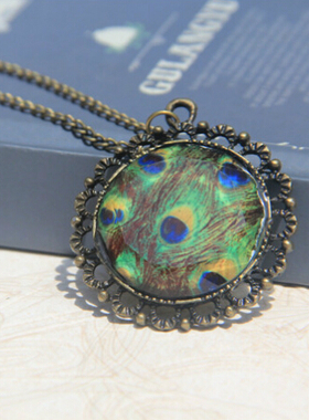 波西米亚风棉麻长款情侣圆环挂链