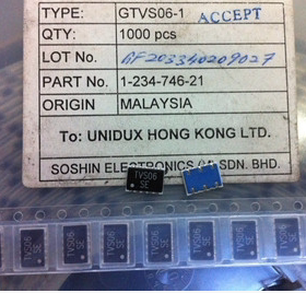 GTVS06-1 SMD丝印 TVS06 SE 6脚 SOSHIN厂家贴片滤波器 实图全新