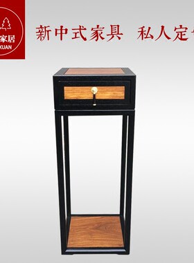 中式风刺猬紫檀鸡翅木花架