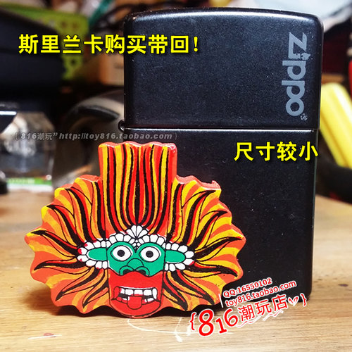 斯里兰卡当地带回神兽面具冰箱贴