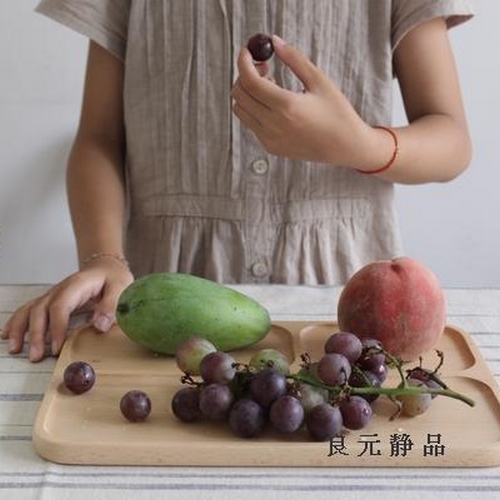 多格分餐盘咖啡馆简餐实木托盘