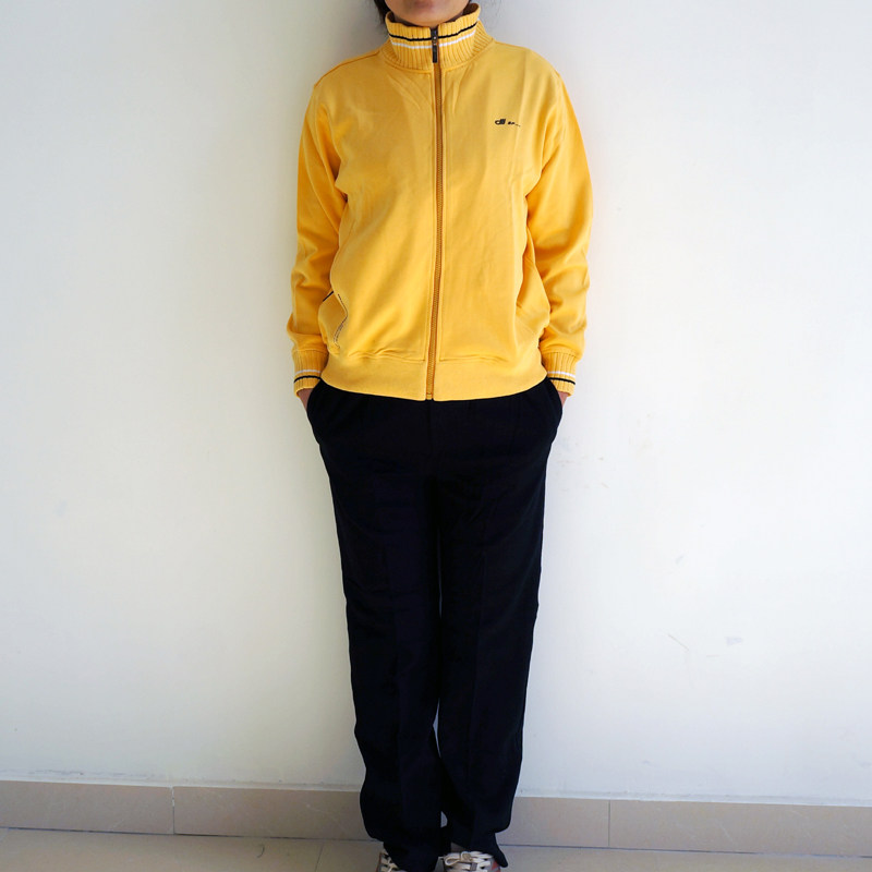 春秋纯棉学生女款运动套装开衫休闲卫衣妈妈中老年长袖运动服