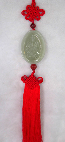 玉车挂和田玉精工巧雕 平安观音保佑平平安安顺利吉祥 精品车挂