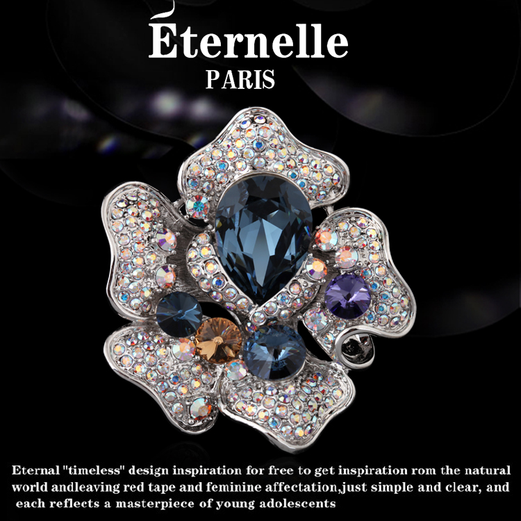 Broche femme ETERNELLE en cristal autrichien - Ref 1172055 Image 2