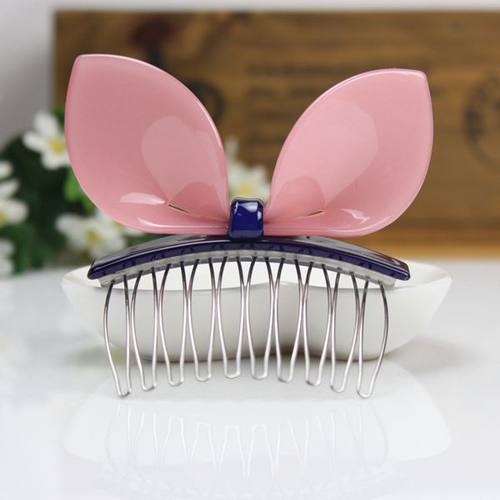 亚克力兔耳朵刘海韩国发梳