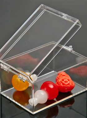 透明盒子长方形PC塑料盒标本收藏盒有带盖加厚展示样品盒小收纳盒
