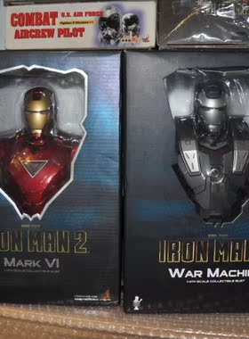 hottoys  ht 1:4 钢铁侠 mk6 战争机器1 胸像