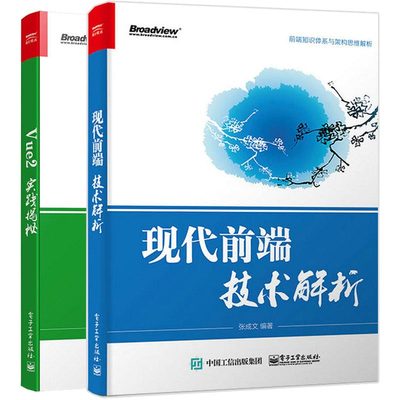 现代前端技术解析+Vue2实践 解前端技术知识书籍 Web前端技术基础 前端代码架构方法 Vue js 2.0入门教程书籍基础理论图书籍