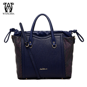 Wanlima/early spring new leather openwork around 2016 European fashion women bag big bag handbag