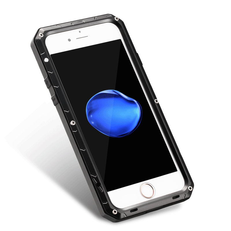 iMatch Water Resistant Shockproof Dust/Dirt/Snow-Proof Aluminum Metal Case Cover for Apple iPhone 7 Plus & iPhone 7