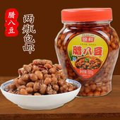 包邮 湖南特产锦程香辣腊八豆500g农家自制酱豆子酱下饭菜瓶装 2瓶