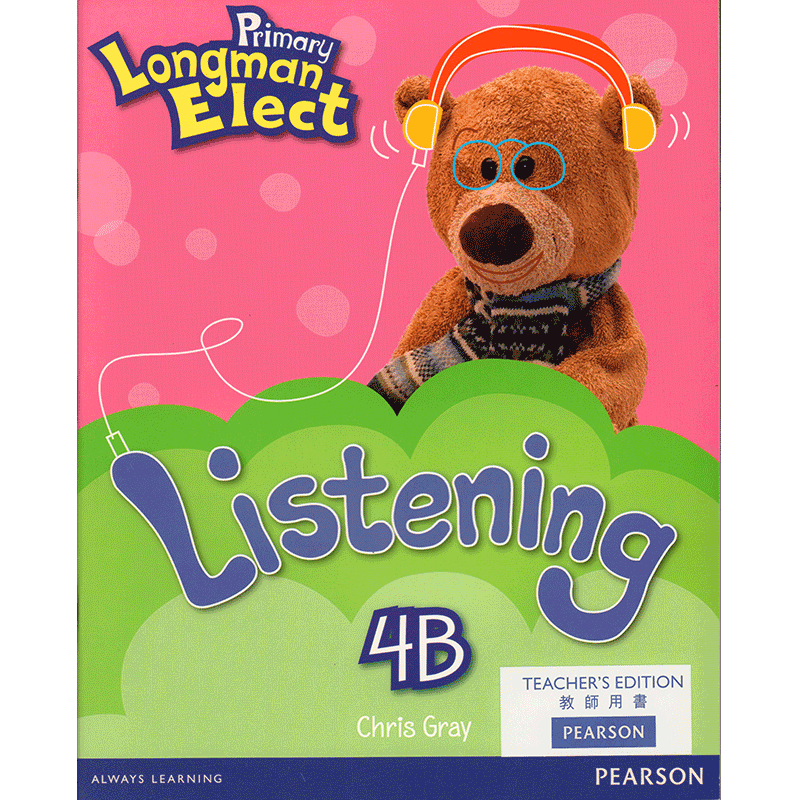 原版进口培生朗文小学6-12岁英语教材 Primary Longman Elect Listen  4B 听力练习教师版