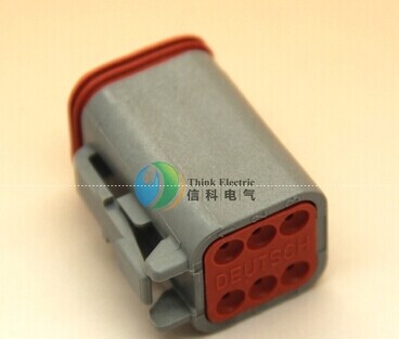 原装正品deutsch 德驰汽车连接器6芯母插头 DT06-6S