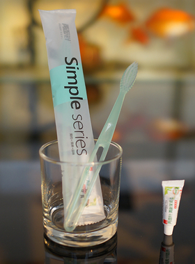 酒店宾馆两面针一次性牙刷牙膏会所旅行简约户外待客牙具