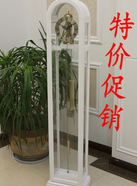 北极星机芯透视机械落地钟欧式简约立钟白色落地钟工艺立钟0806