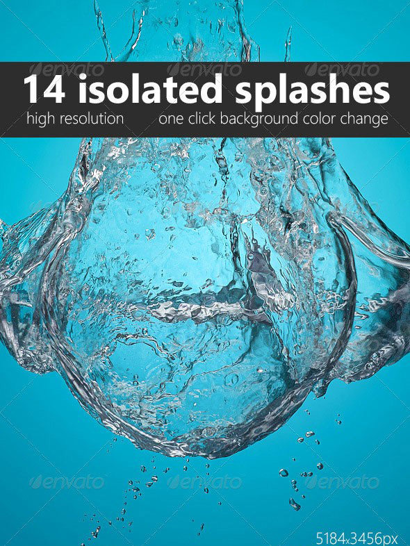 PSD格式 水纹水波飞溅水花波纹合成素材PS后期高清设计图片元素