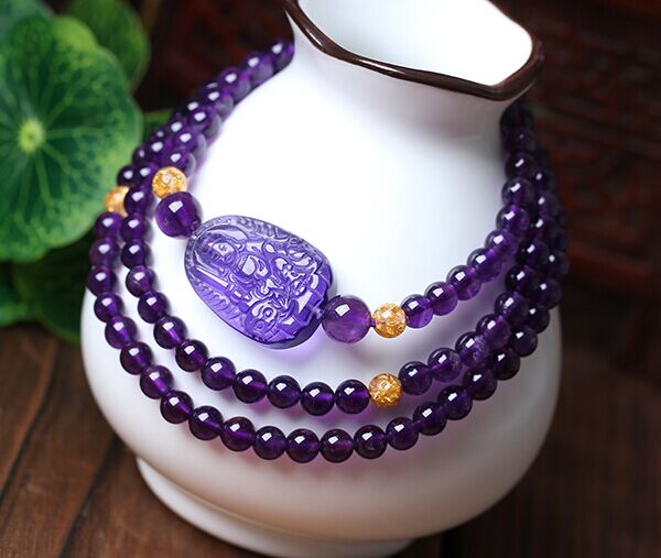 紫晶2017年文殊菩萨佛珠手链