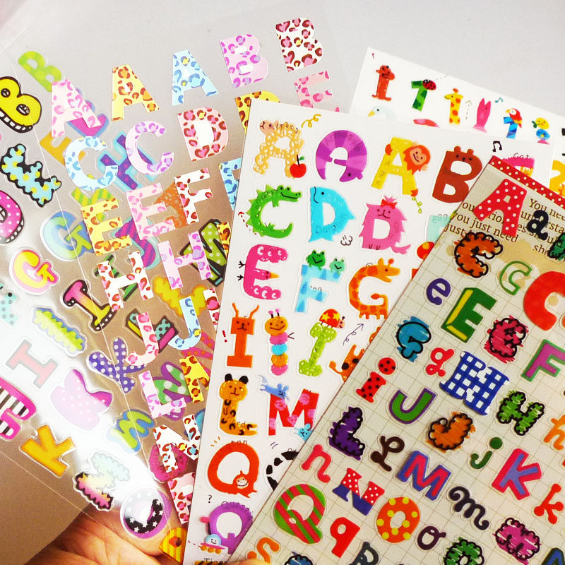 日单万用插画风格英文字母手帐