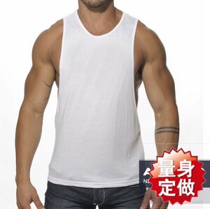 男士圆领性感健身大开叉镂空背心运动大袖口打底紧身套头无袖单衣