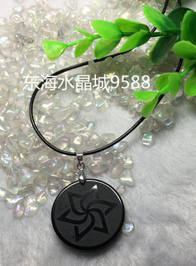 天然水晶新款双生花吊坠